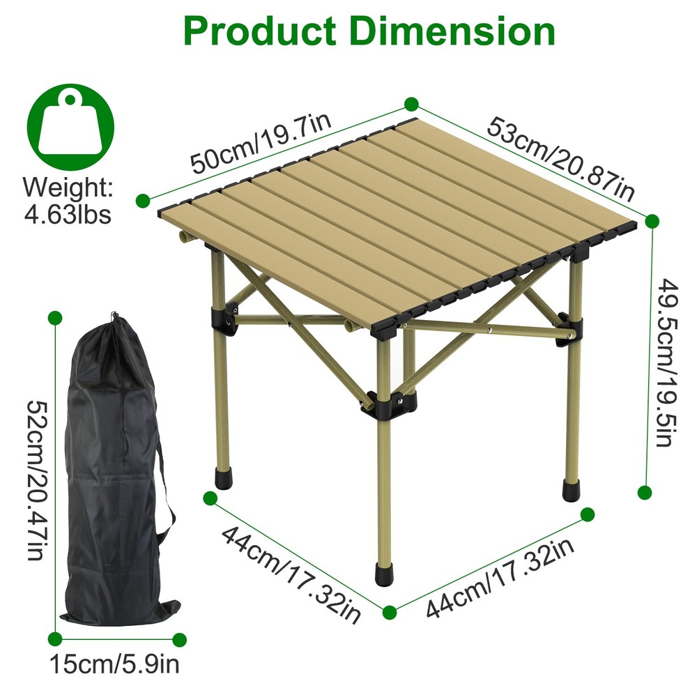 Folding Table 4 Foot Heavy Duty Plastic Fold-in-Half Utility Multi-Purpose Use