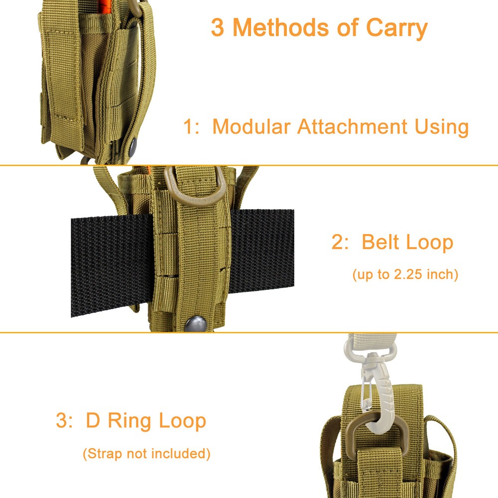 Molle Multi Tool Organizer Pouch Multiple Pocket Holder for Plier Flashlight