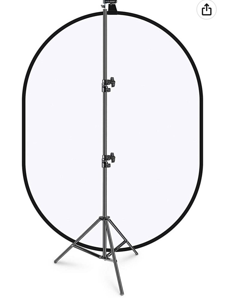 Neewer 5'x7'Chromakey Soft White Collapsible Diffuser Panel&Support Stand Kit