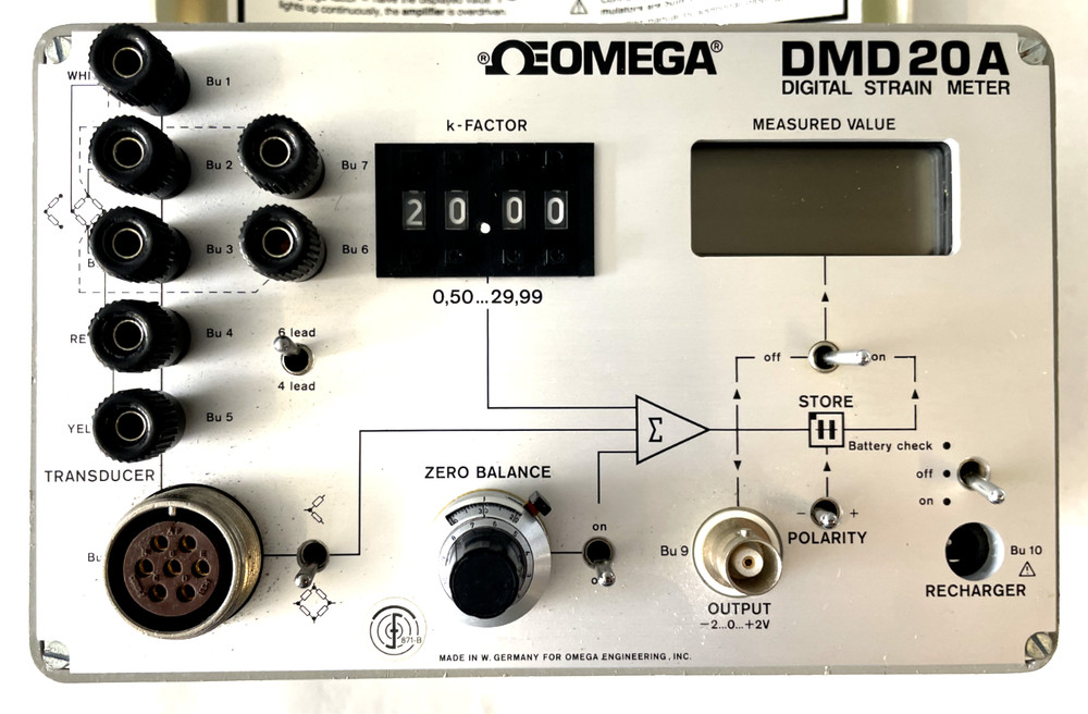 OMEGA DMD 20A 20 A Digital Strain Meter
