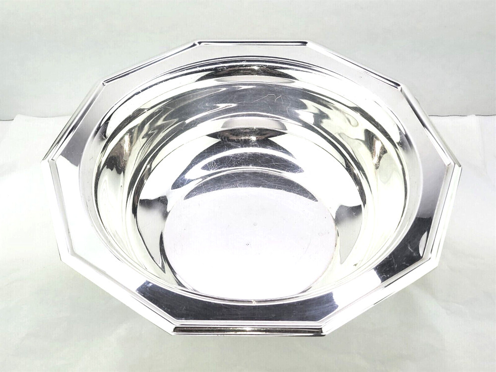 SHEFFIELD SILVER DECAGON DEEP VEGETABLE SERVING BOWL 10"W BUFFET SERVER