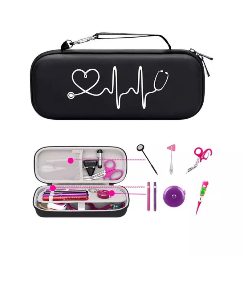 Hard Stethoscope Box Compatible with 3M Littmann Classic, ACCESSORIES INCLUDED