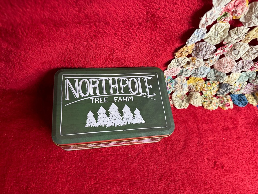 North Pole Tree Farm Decorative Tin