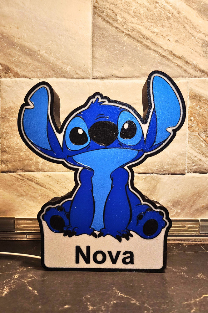 Glow with Stitch: Customizable 3D-Printed LED Light Box