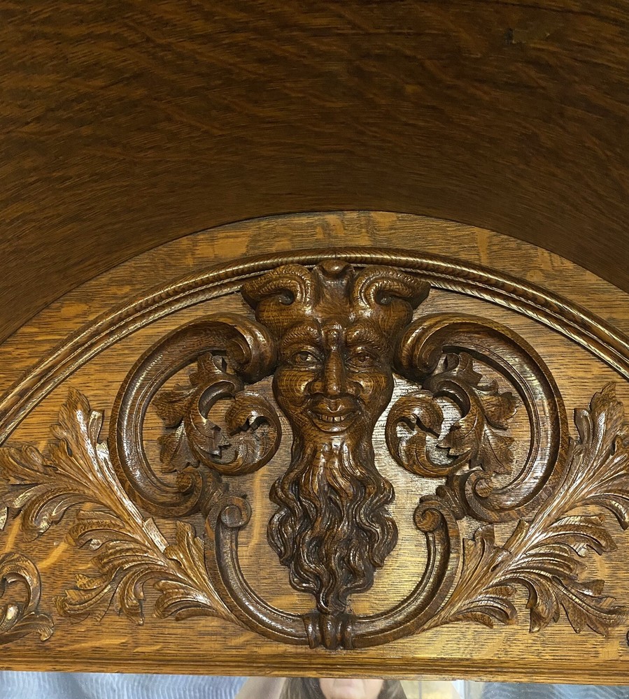 R.J. HORNER WINGED GRIFFIN OAK SIDEBOARD