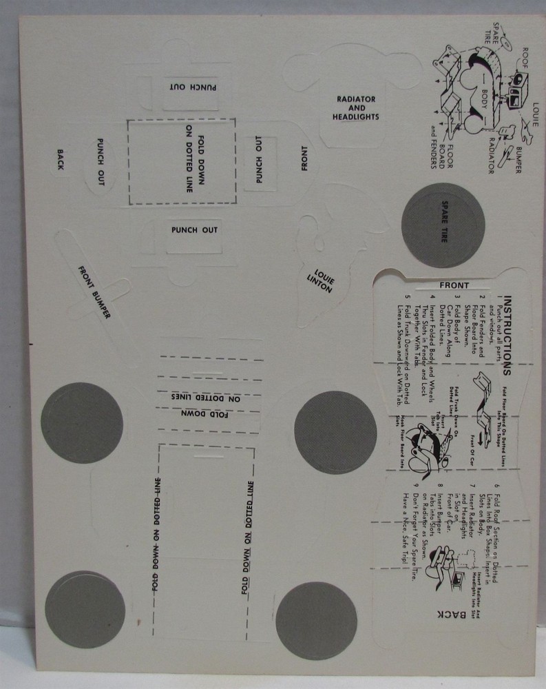 Linton's Restaurant Linton Mobile Punch Out Children's Menu