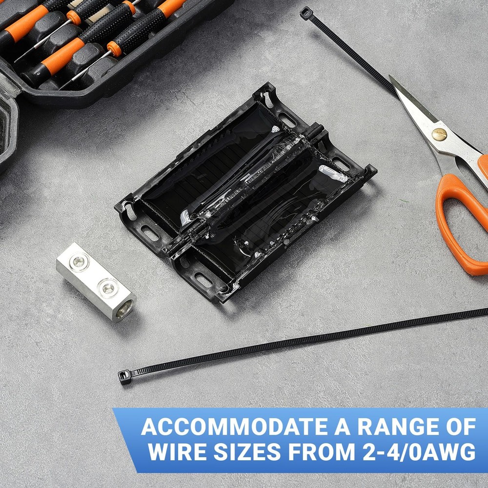 Relaxweex 2 Sets 2-4/0 AWG Range Underground Wire Splice Kit with Protective Cas