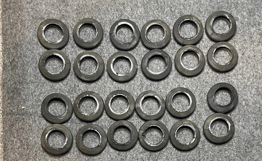 1 pair Original WW2 Gas Mask Dog Tag Silencers Black