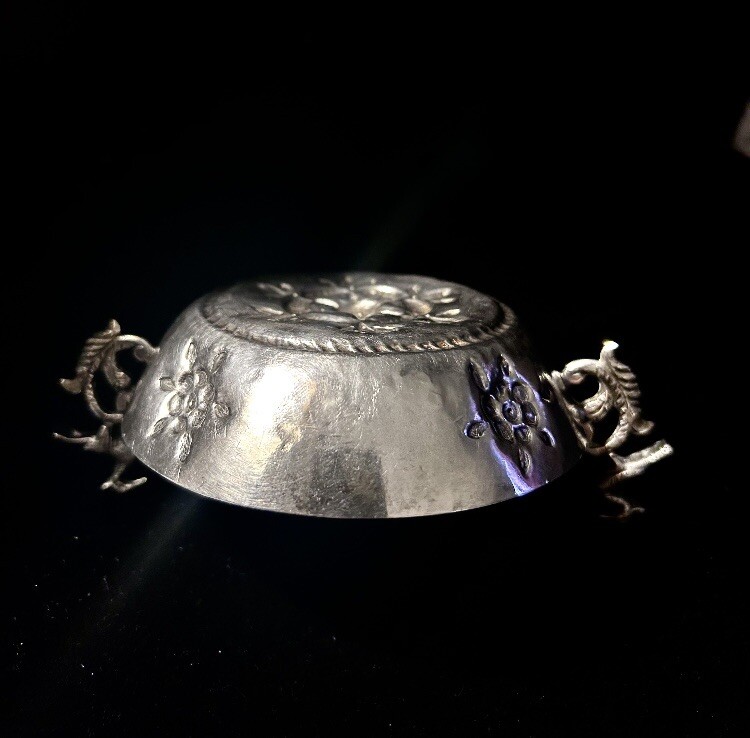 Serving Floral Bird Design German 800 Silver