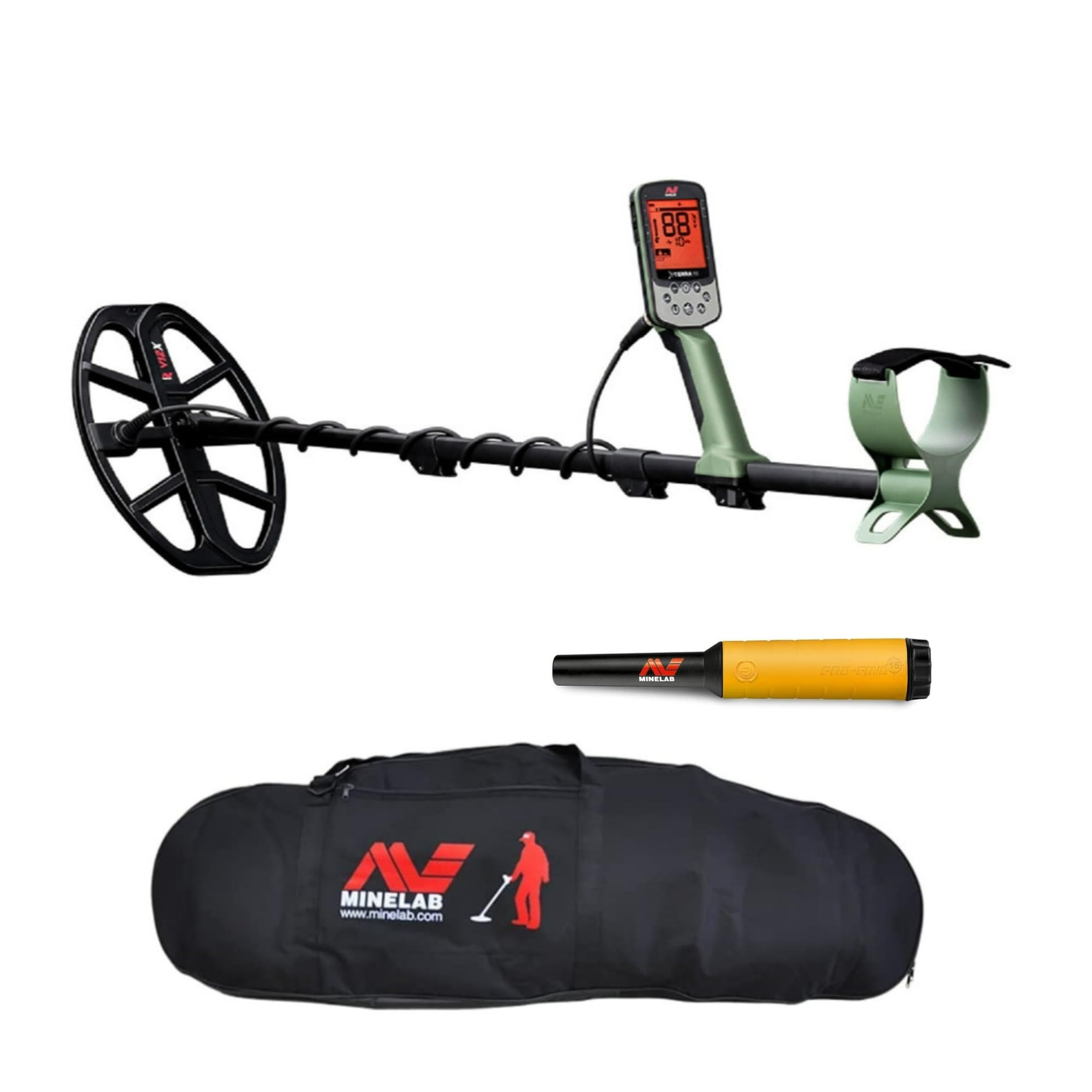 Minelab X-Terra Pro Metal Detector w/Bag & Pro-Find 15
