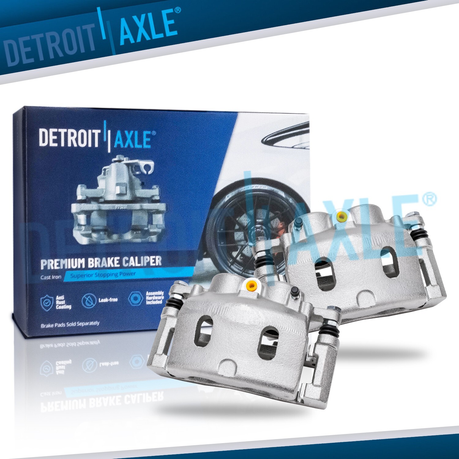 Front Brake Calipers w/Brackets for Chevy GMC Silverado Sierra 1500 Cadillac XTS