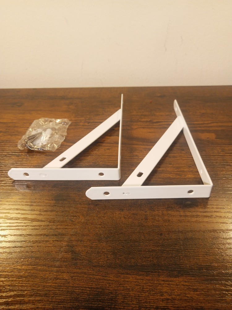 Small White Wall Mount Floating Projector Shelf Rack For TV Projector