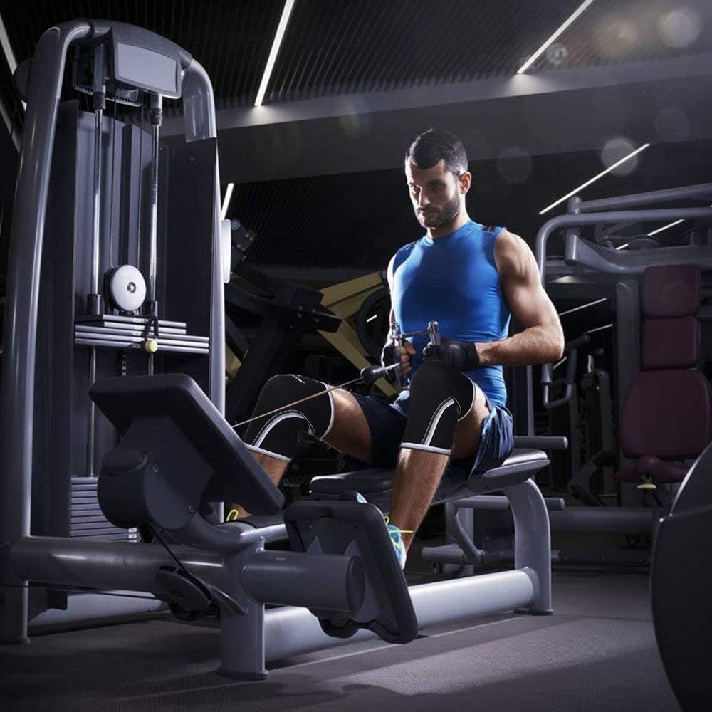 Breathable Black Knee Sleeves - 7mm Compression for Optimal Athletic Performance