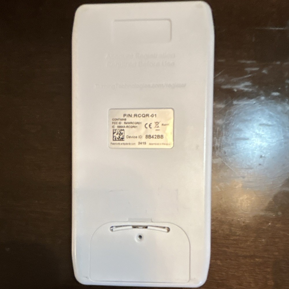 Turning Technologies QT Device RCQR-01 Wireless Remote Control White