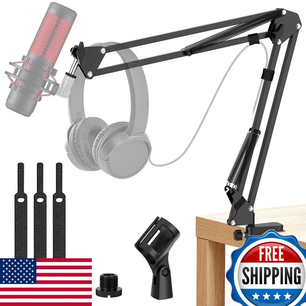 K KASONIC Adjustable Desktop Microphone Stand Compatible HyperX Broadcast Studio