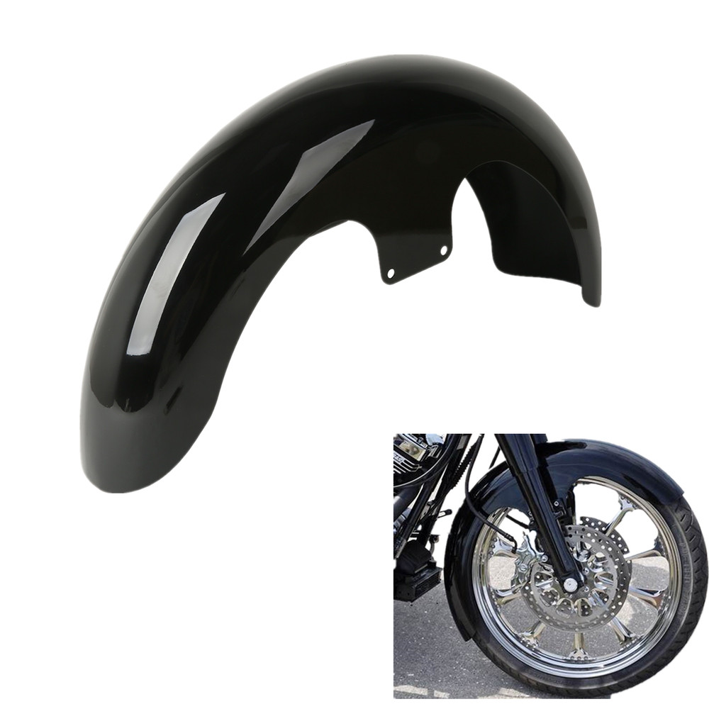 Painted BK 23" Wrap Custom Front Fender For Harley Touring Models Custom Baggers