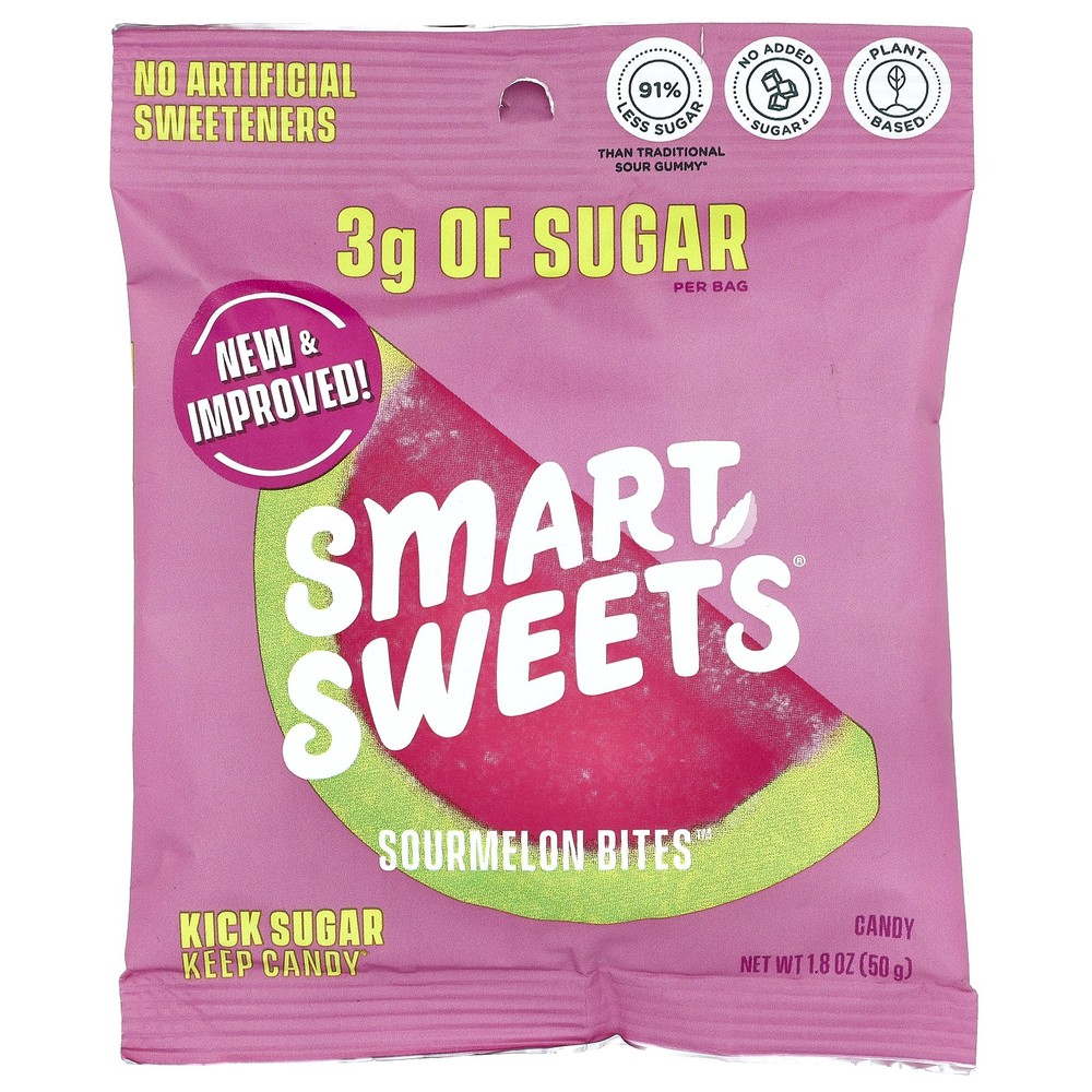 Sourmelon Bites™, Watermelon, 1.8 oz (50 g)