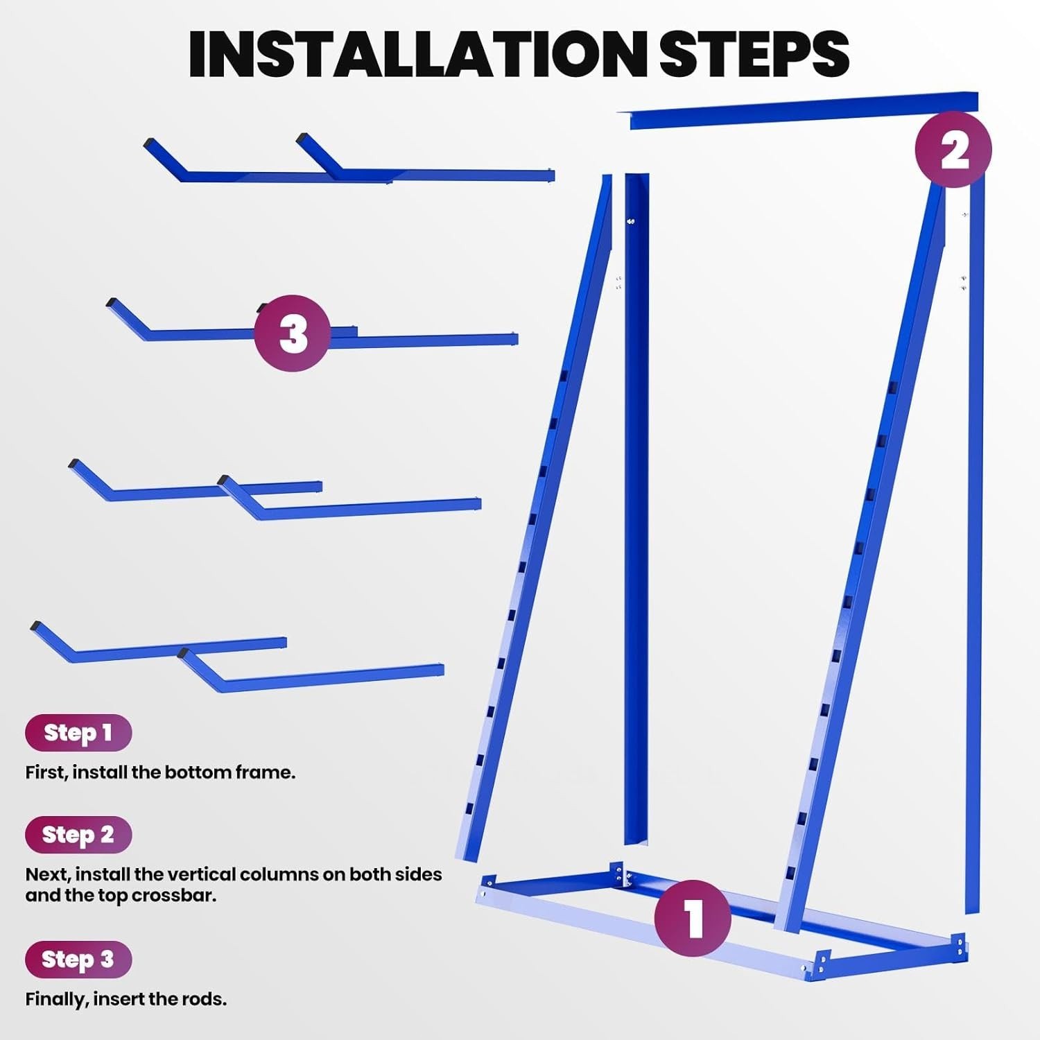48x16x62IN Heavy Duty Pipe Lumber Organizer Shelf 2400lb Lumber Storage Rack NEW