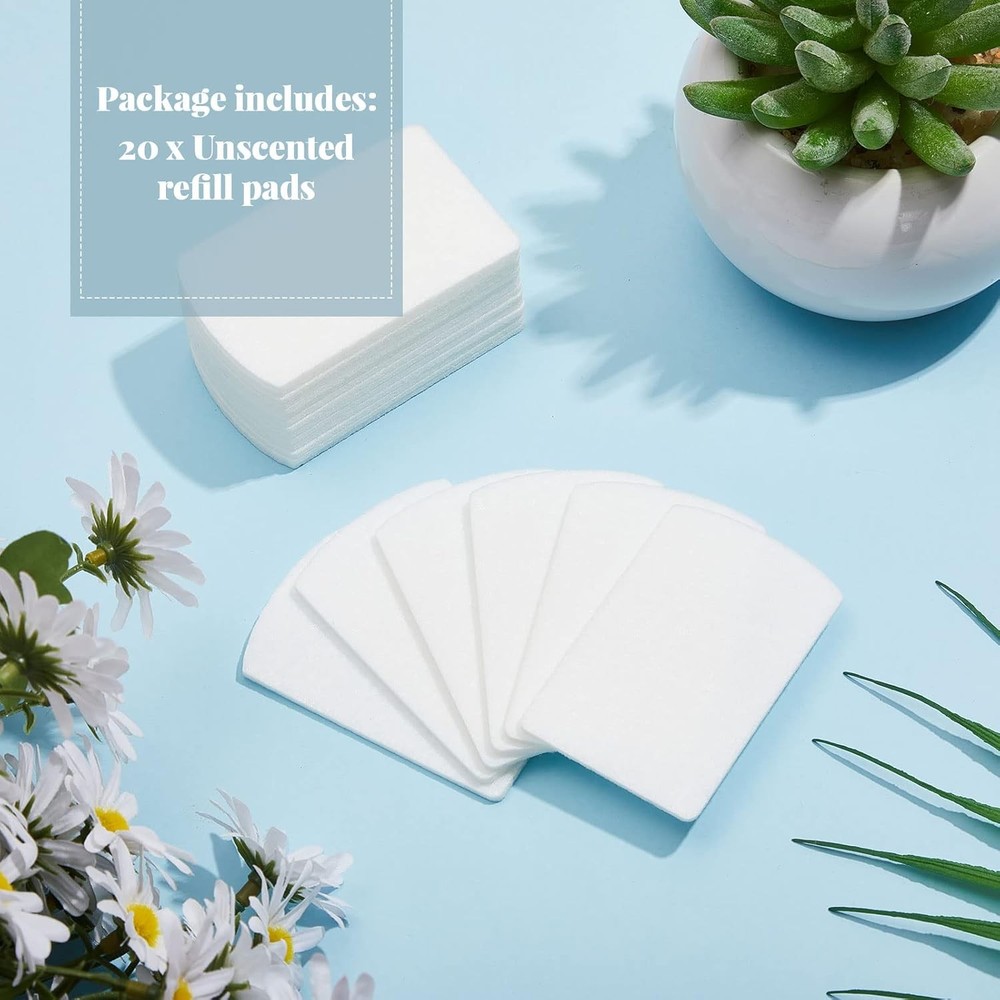 Maitys 20 Pack Aroma Pads Aromatherapy Diffuser Unscented Refill White