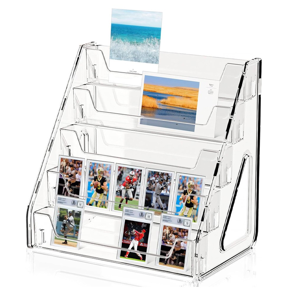 5Tier Display Rack Transparent Storage Rack Multifunctional Counter Display Rack