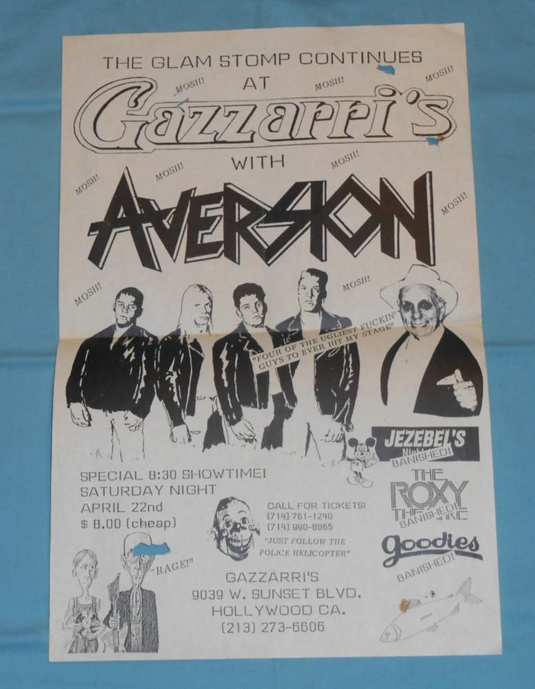 original flyer and mini-poster AVERSION