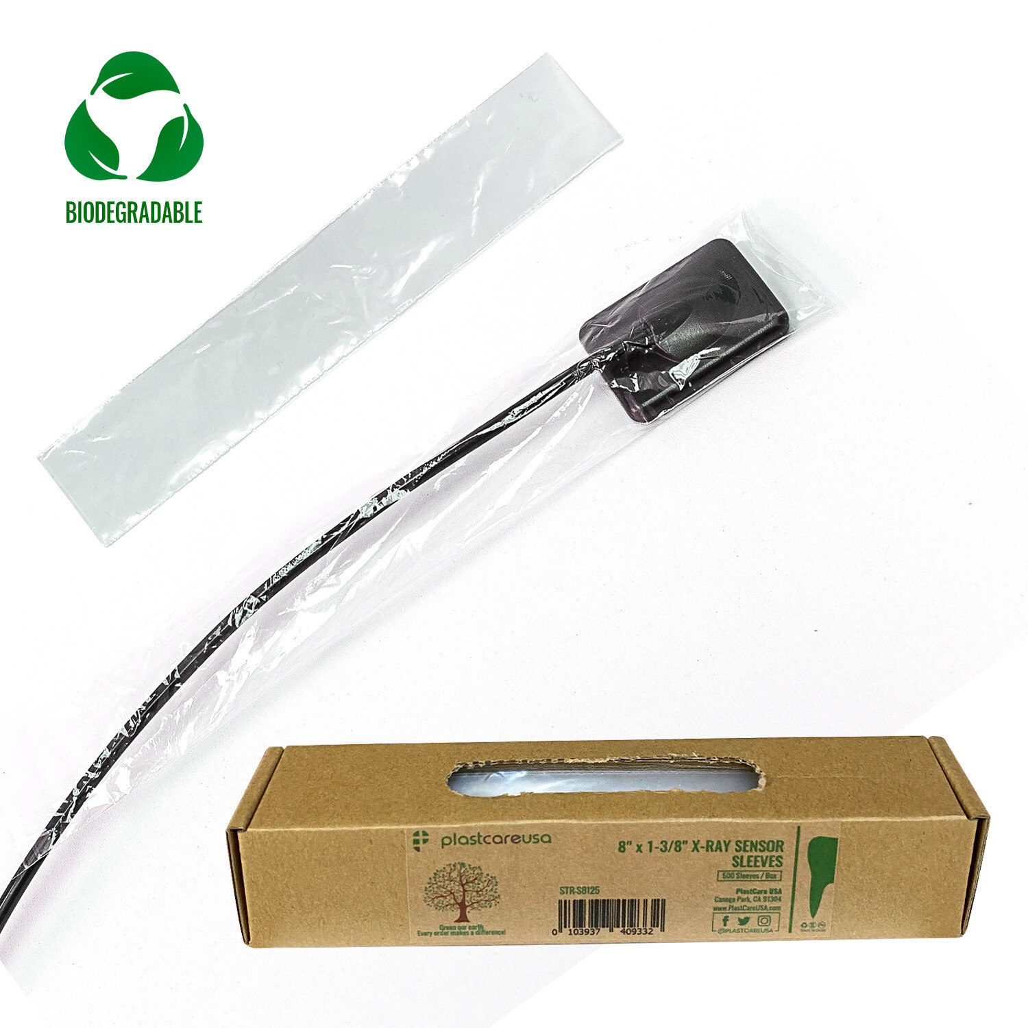 6000 Biodegradable Disposable Dental X-Ray Sensor Cover Sleeves (8" x 1 3/8")