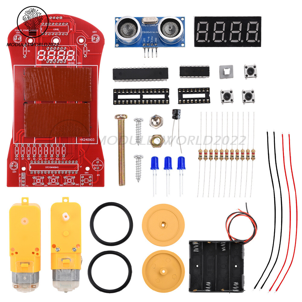 DIY Smart Car Kit MCU Ultrasonic Obstacle Avoidance Car Tracking Ranging Robot