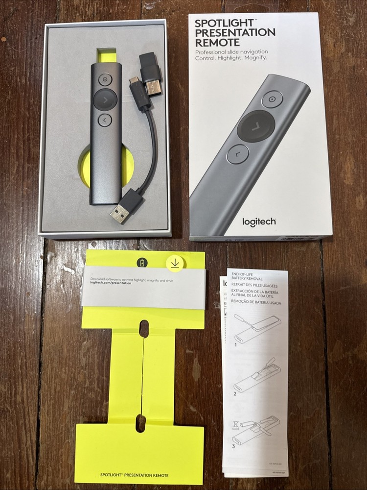 Logitech Spotlight 910-004654 Wireless Presentation Remote Control with USB -...