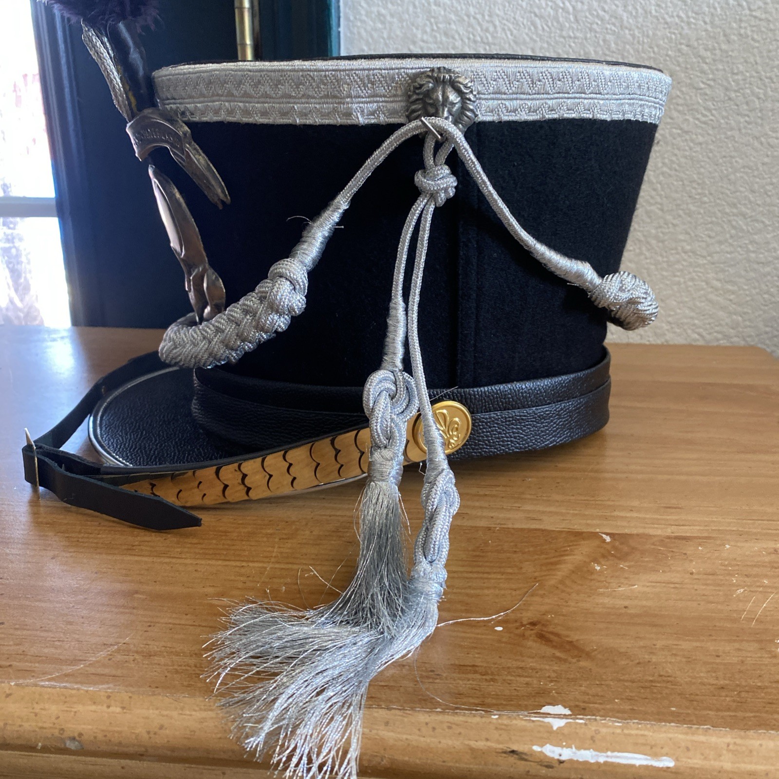 Handmade Wool Brunswicker Napoleonic Inspired Shako 59cm/23inch Replica Feather