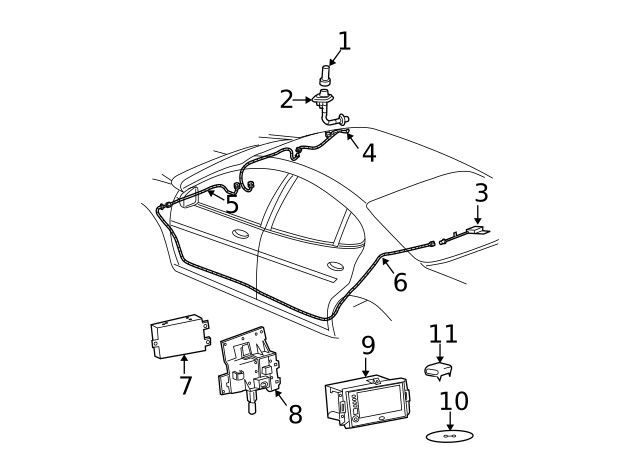 Genuine GM Antenna Cable 15217161