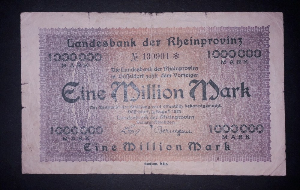 Germany 1 mln mark banknote,1923year,normal condition