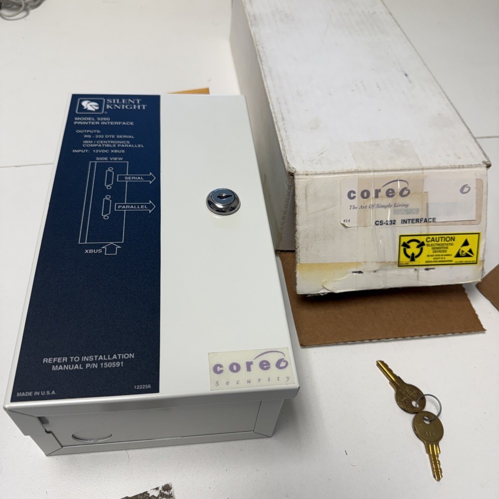 Silent Knight 5260 Printer Interface RS-232 DTE serial 12vdc xbus Coreo