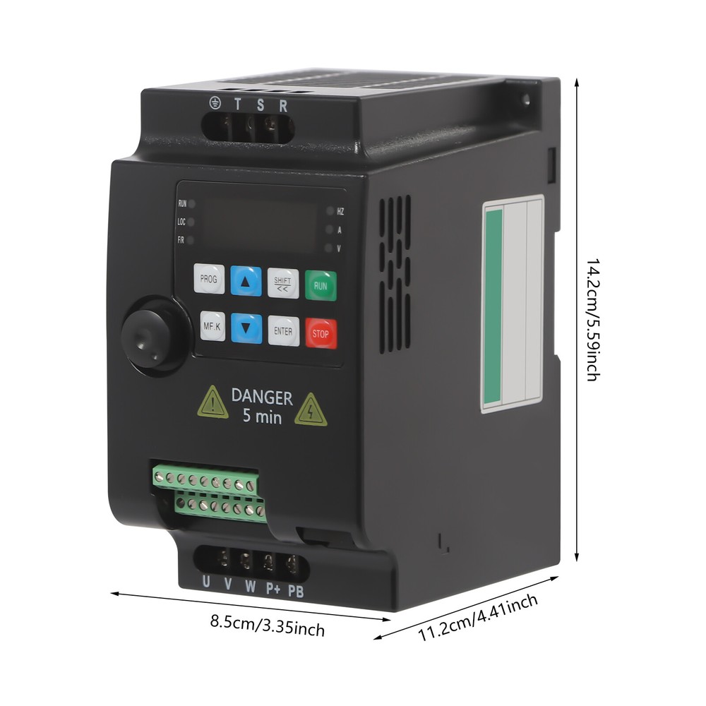2 HP 3 Phase Motor Variable Frequency Drive VFD Speed Controller 220VAC 1.5KW 7A