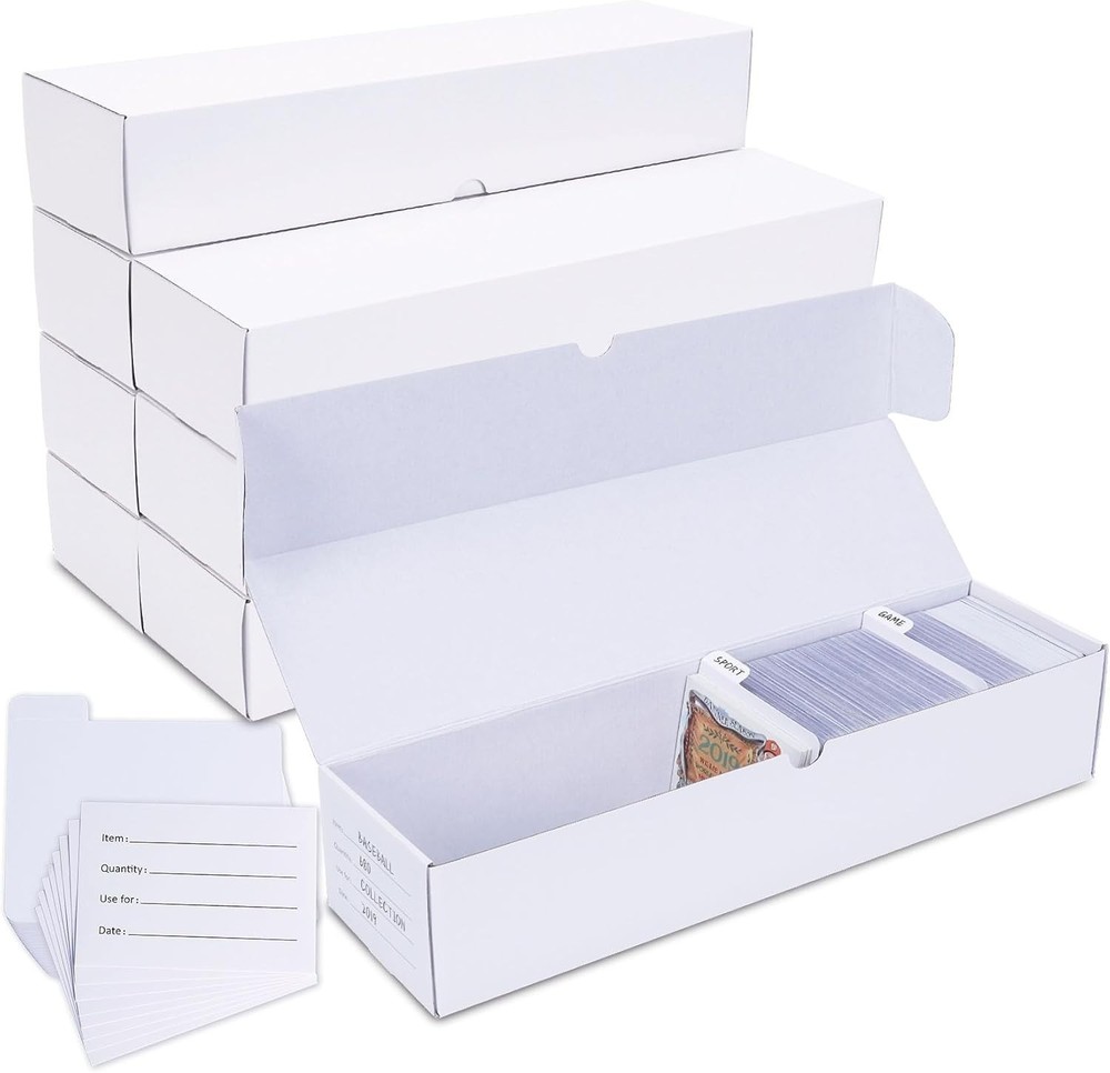 Eco-Friendly 8-Pack Card Storage Solution - Foldable & Sturdy 1000 Card Capacity