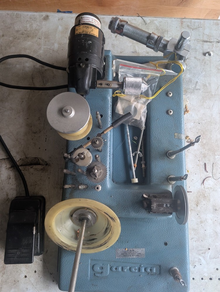 Garcia Line Winder Spooler w/ Variable Speed Foot Controller Left Or Right Hand