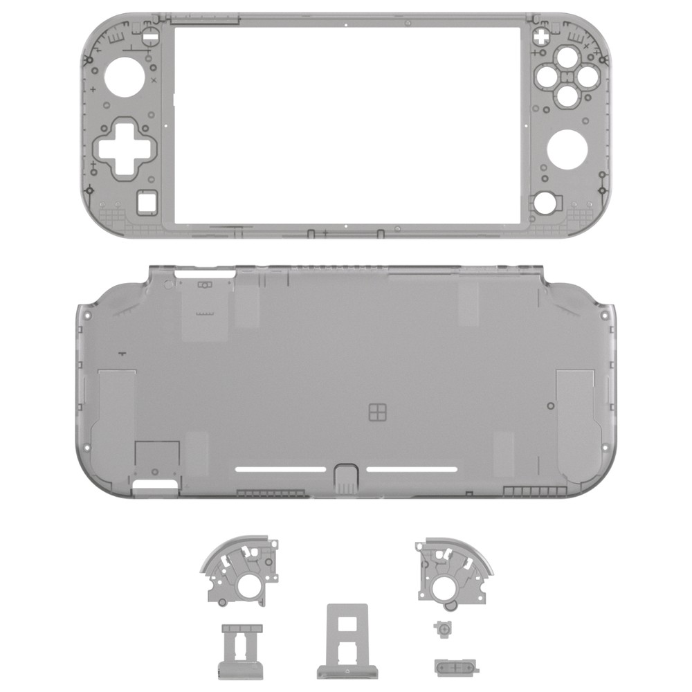 Replacement Case Faceplate Backplate Buttons Kit Clear For Nintendo Switch Lite