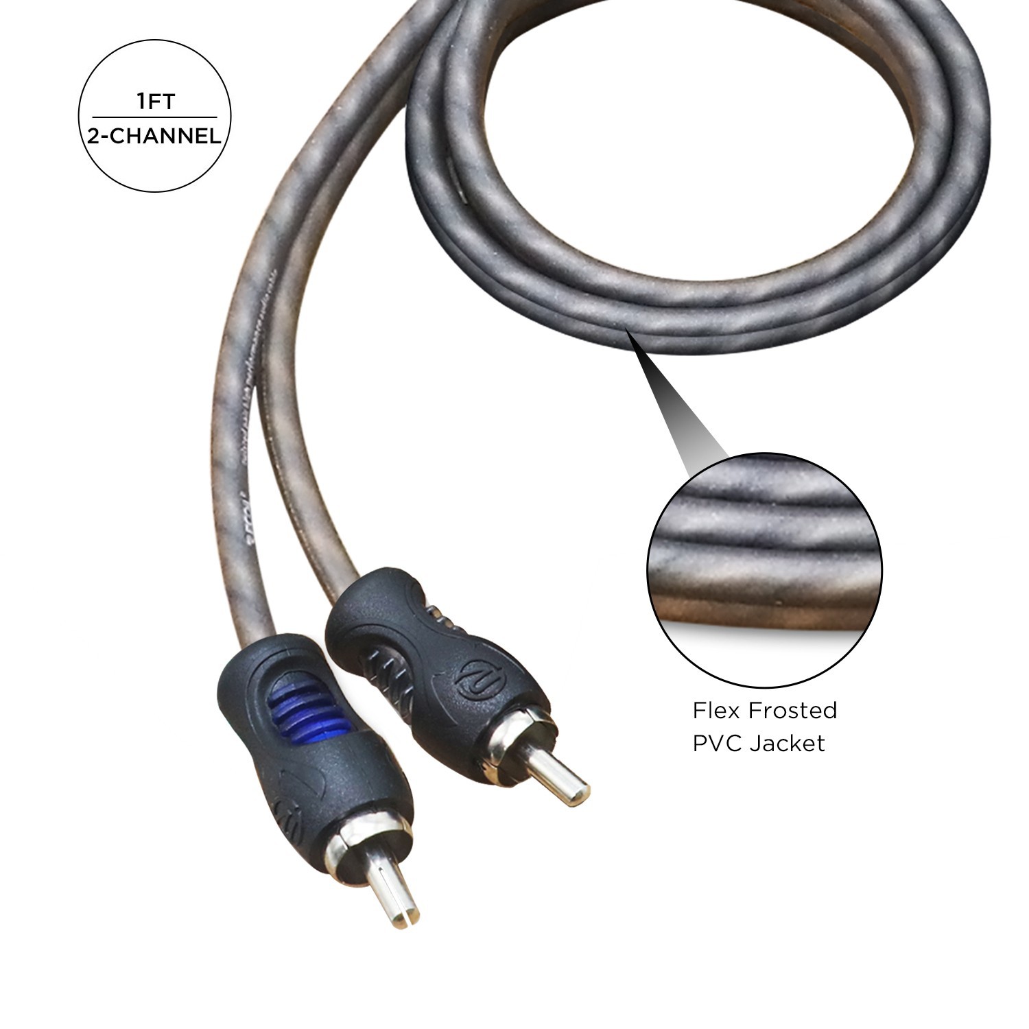 2Channel RCA Audio Cable RECOIL RCI21 99.99% Oxygen Free Copper 1ft