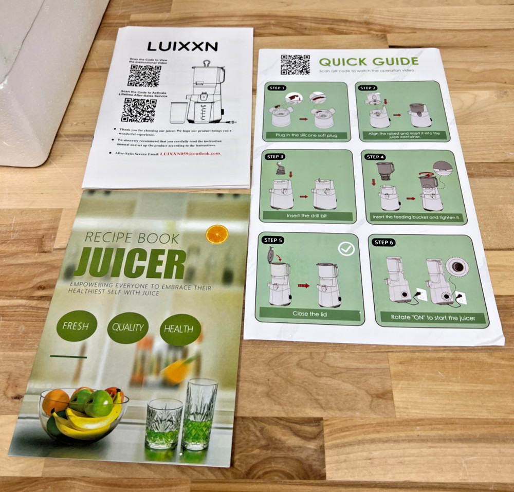 Luixxn Masticating Juicer Cold Press SJ-059A NIB