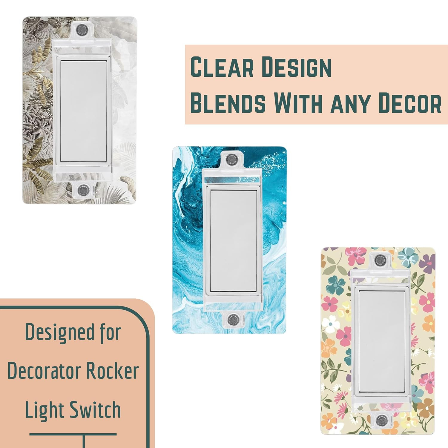 Bates Magnetic Light Switch Guard, 2 Pack, Clear, Child Proof Cover, Lock, Wall