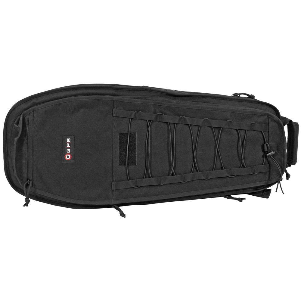 GPS 30 Inch Covert Rifle Case Black with Accessory Storage 600 Denier Polyester