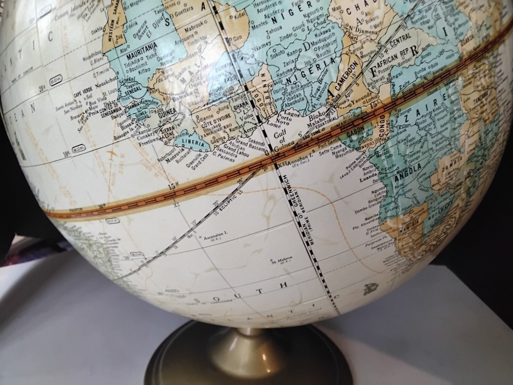 Crams Imperial World Globe. Learning Geography Excellent Condition