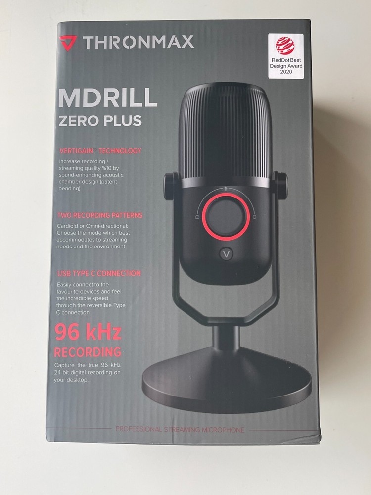 NEW Thronmax Mdrill Zero Plus Black Microphone, 96 kHz