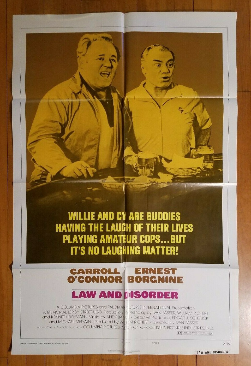 (2) LAW AND DISORDER 1974 27 x 41 Genuine 1-sheet posters Style "A" & "B" 74/342