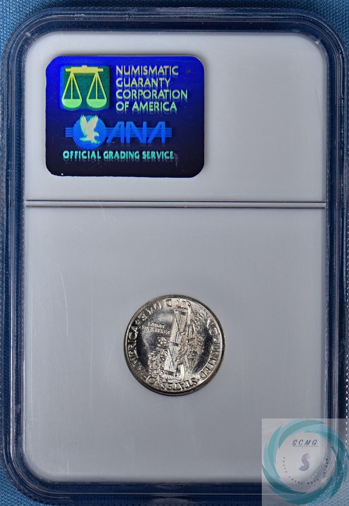 1916 "Mercury" Dime NGC MS 65 FB w/CAC - First Year / First Issue!!!