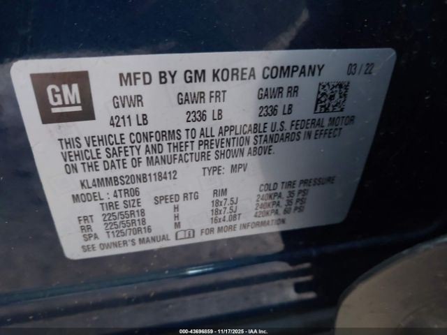 Camera/Projector Camera Front Interior Mirror Fits 21-24 TRAILBLAZER 2083242