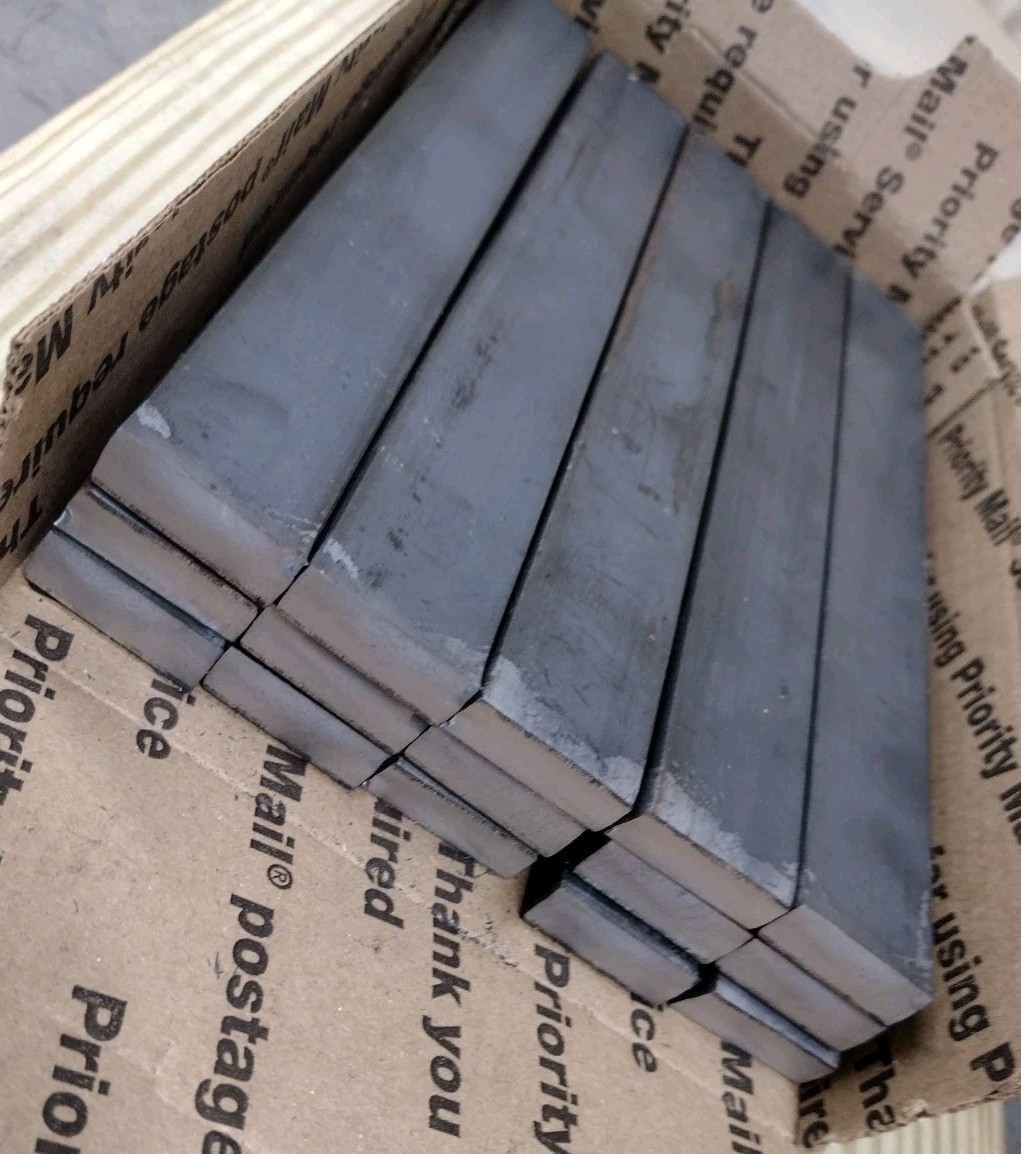 1" X 3/8" X 8" Long Mild Steel Flat Bar A36, 15 Bars Total, USA Made