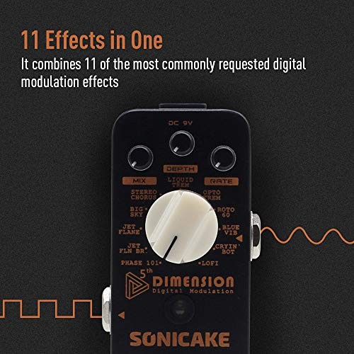 SONICAKE Modulation Pedal Modulation Guitar Pedal Phaser Assorted Colors