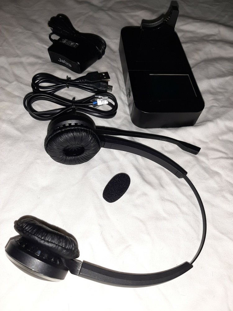 Jabra PRO 9465 Duo Wireless Bluetooth Headset with Touch Screen, Great Condition