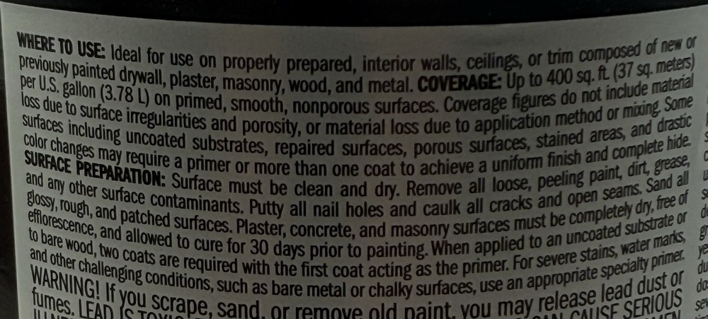 Glidden High Endurance Plus Interior Paint + Primer White Quart 7600GEP