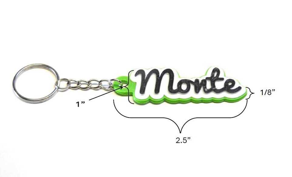 Custom 3d printed keychains